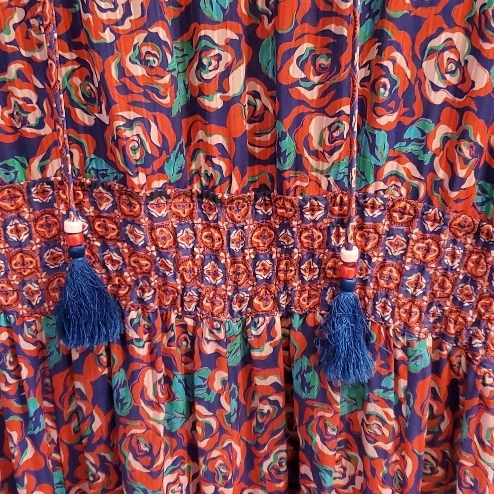 Diane Freis Vintage Red Rose Valentine's Day Midi Dress - Picture 6 of 6